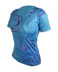 HAVEN Cycling short sleeve jersey - ENERGY CRAZY SHORT - blue
