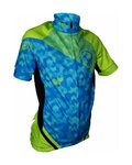 HAVEN Cycling short sleeve jersey - SINGLETRAIL KID - blue/green