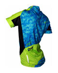 HAVEN Cycling short sleeve jersey - SINGLETRAIL KID - blue/green