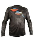HAVEN Cycling summer long sleeve jersey - ENERGIZER CRAZY LONG - black/red/blue