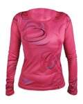 HAVEN Cycling summer long sleeve jersey - ENERGY CRAZY LONG - pink