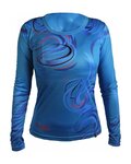 HAVEN Cycling summer long sleeve jersey - ENERGY CRAZY LONG - blue