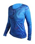 HAVEN Cycling summer long sleeve jersey - ENERGY CRAZY LONG - blue