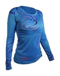 HAVEN Cycling summer long sleeve jersey - ENERGY CRAZY LONG - blue