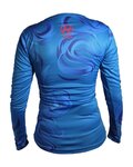 HAVEN Cycling summer long sleeve jersey - ENERGY CRAZY LONG - blue