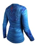 HAVEN Cycling summer long sleeve jersey - ENERGY CRAZY LONG - blue