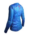 HAVEN Cycling summer long sleeve jersey - ENERGY CRAZY LONG - blue