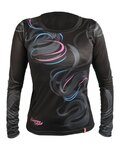 HAVEN Cycling summer long sleeve jersey - ENERGY CRAZY LONG - black