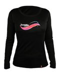 HAVEN Cycling summer long sleeve jersey - ENERGY LONG - black/pink