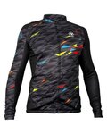 HAVEN Cycling winter long sleeve jersey - STRATO - black/multicolour