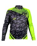 HAVEN Cycling winter long sleeve jersey - STRATO - black/light green