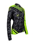 HAVEN Cycling winter long sleeve jersey - STRATO - black/light green
