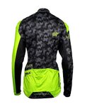HAVEN Cycling winter long sleeve jersey - STRATO - black/light green