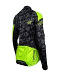 HAVEN Cycling winter long sleeve jersey - STRATO - black/light green