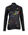 HAVEN Cycling winter long sleeve jersey - STRATO - black/multicolour