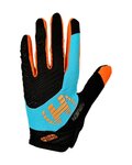 HAVEN Cycling long-finger gloves - DEMO NEO LONG - blue/orange