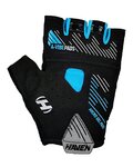 HAVEN Cycling fingerless gloves - DEMO NEO SHORT - black/blue