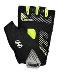 HAVEN Cycling fingerless gloves - DEMO NEO SHORT - black/green