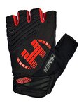 HAVEN Cycling fingerless gloves - DEMO NEO SHORT - black/red