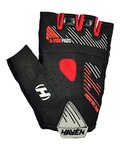 HAVEN Cycling fingerless gloves - DEMO NEO SHORT - black/red