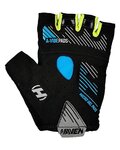 HAVEN Cycling fingerless gloves - DEMO NEO SHORT - green/blue