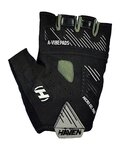 HAVEN Cycling fingerless gloves - DEMO NEO SHORT - black/green