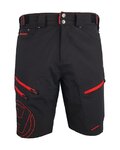 HAVEN Cycling shorts without bib - NAVAHO SHORTY - red/black