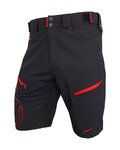 HAVEN Cycling shorts without bib - NAVAHO SHORTY - red/black