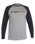 HAVEN Cycling summer long sleeve jersey - FACTORY TRAIL - black/grey