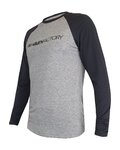 HAVEN Cycling summer long sleeve jersey - FACTORY TRAIL - black/grey