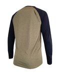 HAVEN Cycling summer long sleeve jersey - FACTORY TRAIL - black/brown