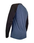 HAVEN Cycling summer long sleeve jersey - FACTORY TRAIL - black/blue
