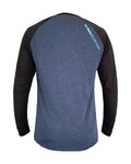 HAVEN Cycling summer long sleeve jersey - FACTORY TRAIL - black/blue