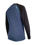 HAVEN Cycling summer long sleeve jersey - FACTORY TRAIL - black/blue