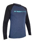 HAVEN Cycling summer long sleeve jersey - FACTORY TRAIL - black/blue