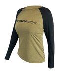 HAVEN Cycling summer long sleeve jersey - FACTORY TRAIL W - brown/black