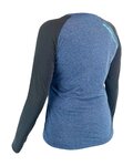 HAVEN Cycling summer long sleeve jersey - FACTORY TRAIL - black/blue