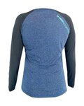 HAVEN Cycling summer long sleeve jersey - FACTORY TRAIL - black/blue