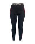 HAVEN Cycling long trousers withot bib - NALISHA SLIMFIT - black/red