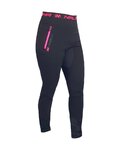 HAVEN Cycling long trousers withot bib - NALISHA SLIMFIT - black/pink