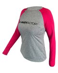 HAVEN Cycling summer long sleeve jersey - FACTORY TRAIL - pink/grey