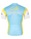 BONAVELO Cycling short sleeve jersey - ASTANA - yellow/turquoise