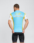 BONAVELO Cycling short sleeve jersey - ASTANA - yellow/turquoise