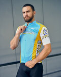 BONAVELO Cycling short sleeve jersey - ASTANA - yellow/turquoise