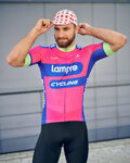 BONAVELO Cycling short sleeve jersey - LAMPRE - pink/blue