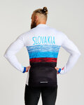 BONAVELO Cycling winter long sleeve jersey - SLOVAKIA WINTER - white/multicolour