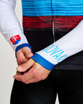 BONAVELO Cycling winter long sleeve jersey - SLOVAKIA WINTER - white/multicolour
