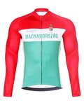 BONAVELO Cycling winter long sleeve jersey - HUNGARY WINTER - red/green
