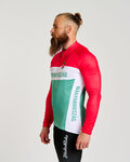 BONAVELO Cycling winter long sleeve jersey - HUNGARY WINTER - red/green