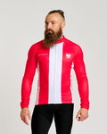 BONAVELO Cycling winter long sleeve jersey - POLAND WINTER - red/white